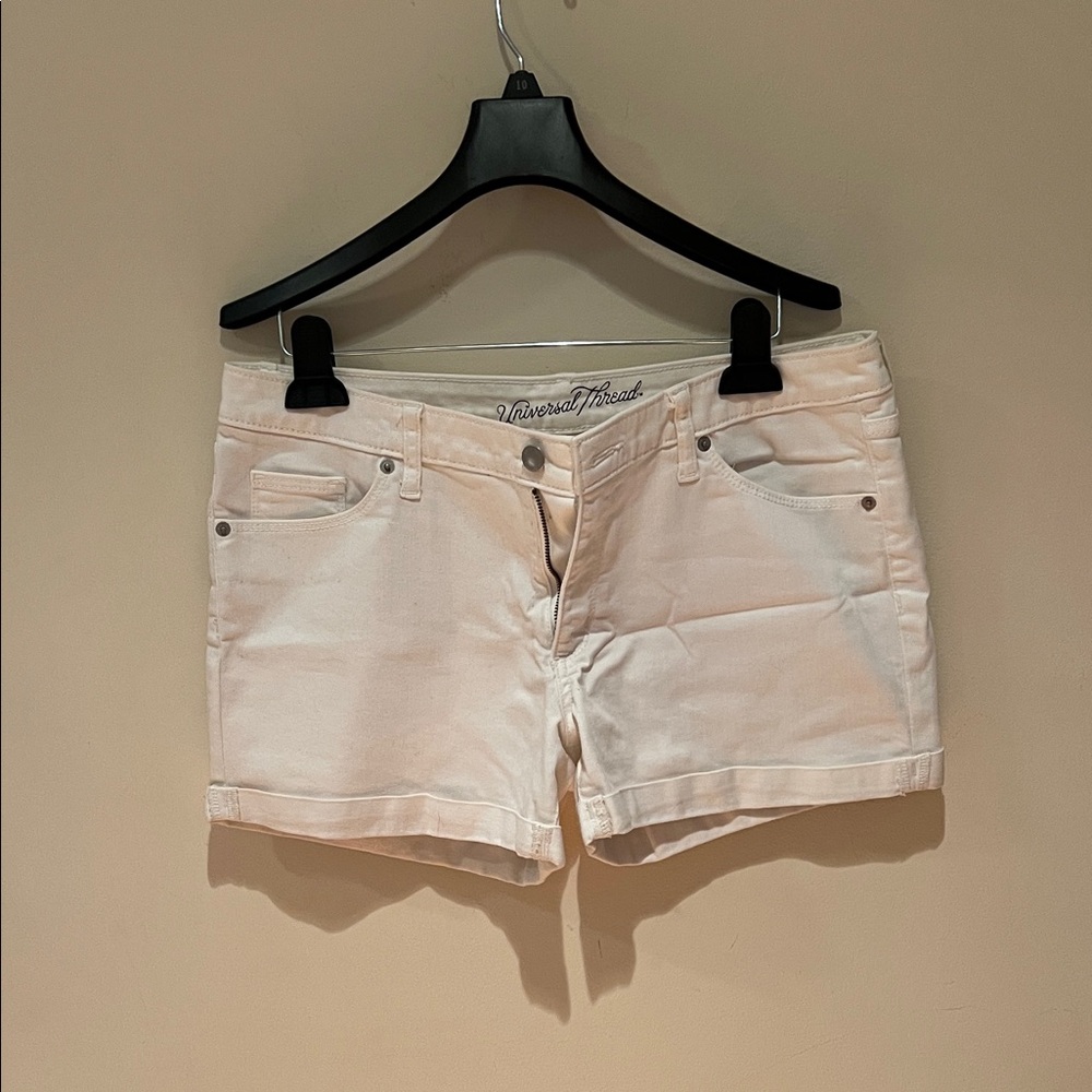 White denim shorts